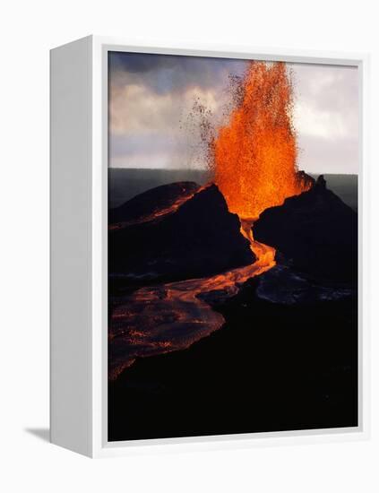 Puu Oo Crater Erupting-Jim Sugar-Framed Premier Image Canvas