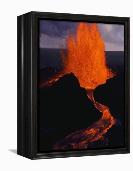 Puu Oo Crater Erupting-Jim Sugar-Framed Premier Image Canvas