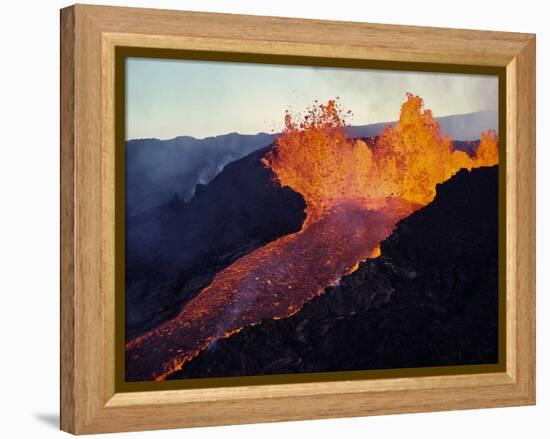 Puu Oo Crater Erupting-Jim Sugar-Framed Premier Image Canvas