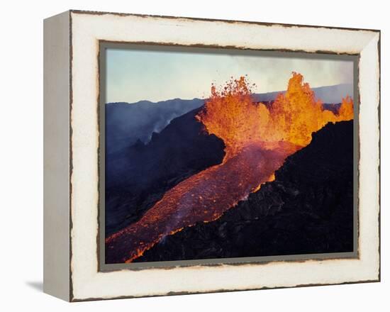 Puu Oo Crater Erupting-Jim Sugar-Framed Premier Image Canvas