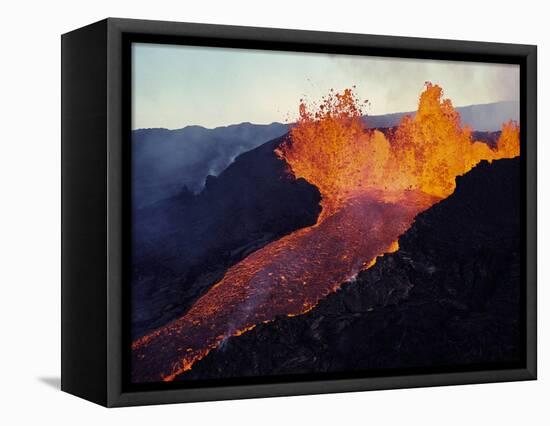 Puu Oo Crater Erupting-Jim Sugar-Framed Premier Image Canvas