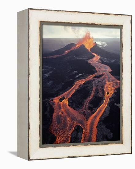 Puu Oo Crater Erupting-Jim Sugar-Framed Premier Image Canvas