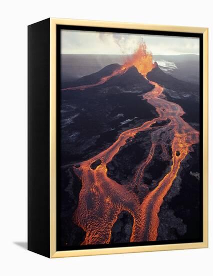Puu Oo Crater Erupting-Jim Sugar-Framed Premier Image Canvas