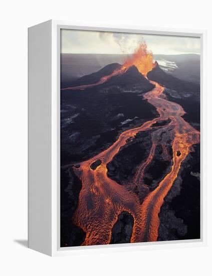 Puu Oo Crater Erupting-Jim Sugar-Framed Premier Image Canvas