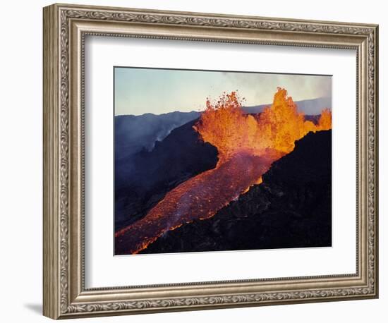 Puu Oo Crater Erupting-Jim Sugar-Framed Photographic Print