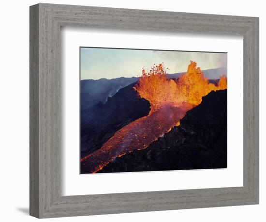 Puu Oo Crater Erupting-Jim Sugar-Framed Photographic Print