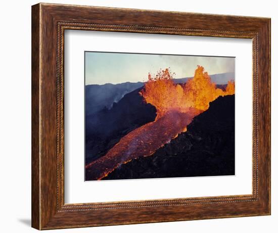 Puu Oo Crater Erupting-Jim Sugar-Framed Photographic Print