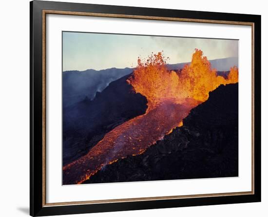 Puu Oo Crater Erupting-Jim Sugar-Framed Photographic Print