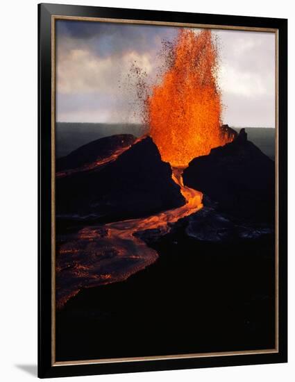 Puu Oo Crater Erupting-Jim Sugar-Framed Photographic Print