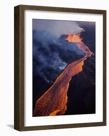 Puu Oo Crater Erupting-Jim Sugar-Framed Photographic Print