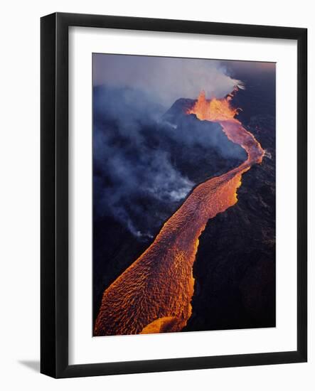 Puu Oo Crater Erupting-Jim Sugar-Framed Photographic Print