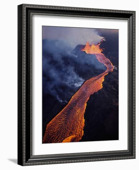 Puu Oo Crater Erupting-Jim Sugar-Framed Photographic Print