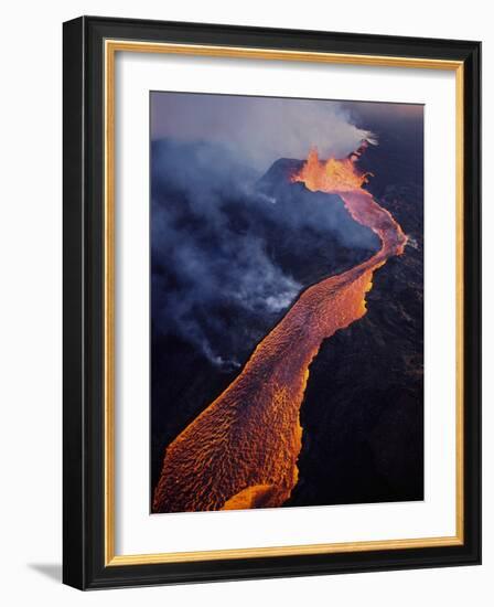 Puu Oo Crater Erupting-Jim Sugar-Framed Photographic Print