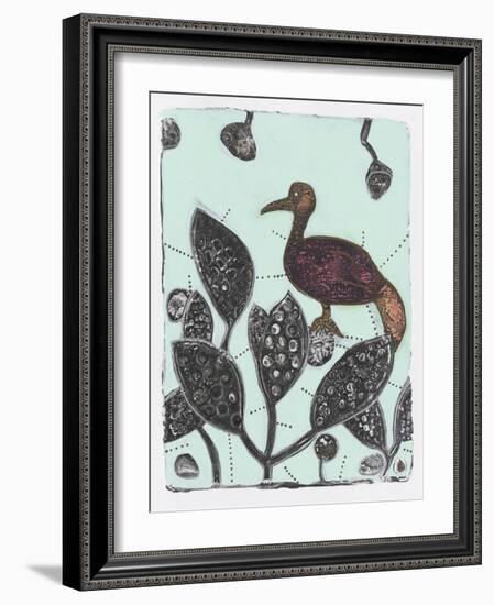 Puzzled Red Bird 17-Maria Pietri Lalor-Framed Giclee Print