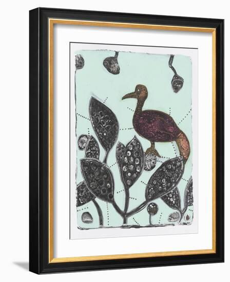 Puzzled Red Bird 17-Maria Pietri Lalor-Framed Giclee Print