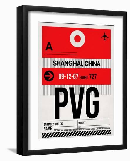 PVG Shanghai Luggage Tag I-NaxArt-Framed Art Print