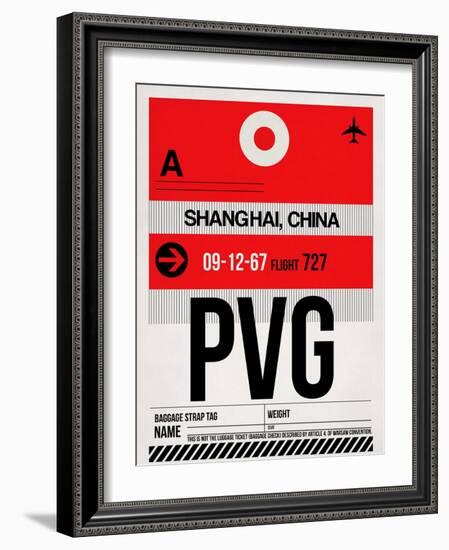 PVG Shanghai Luggage Tag I-NaxArt-Framed Art Print