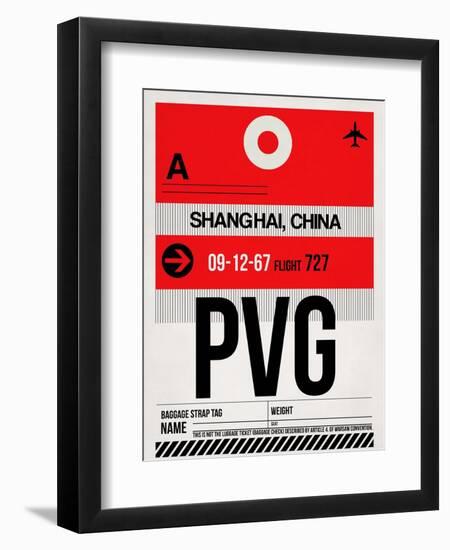 PVG Shanghai Luggage Tag I-NaxArt-Framed Art Print