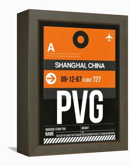 PVG Shanghai Luggage Tag II-NaxArt-Framed Stretched Canvas