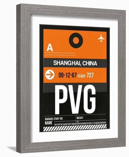 PVG Shanghai Luggage Tag II-NaxArt-Framed Art Print