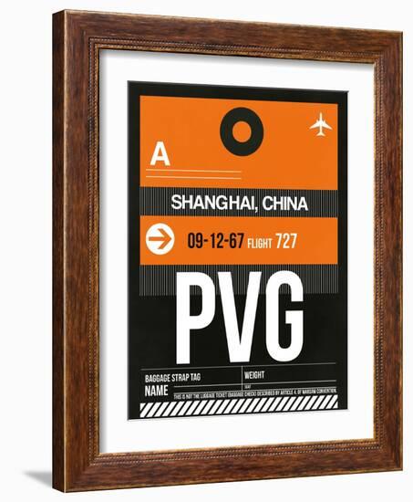 PVG Shanghai Luggage Tag II-NaxArt-Framed Art Print