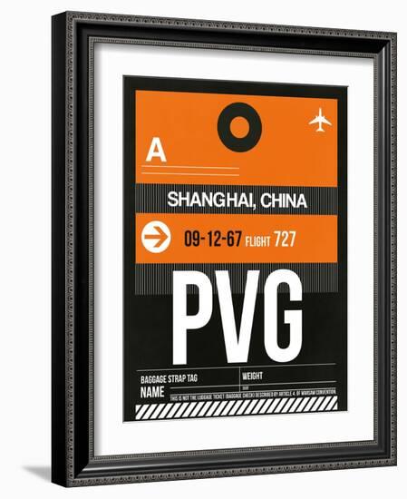 PVG Shanghai Luggage Tag II-NaxArt-Framed Art Print