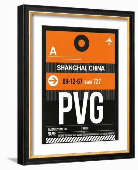 PVG Shanghai Luggage Tag II-NaxArt-Framed Art Print