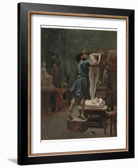 Pygmalion and Galatea, 1890 (Oil on Canvas)-Jean Leon Gerome-Framed Giclee Print