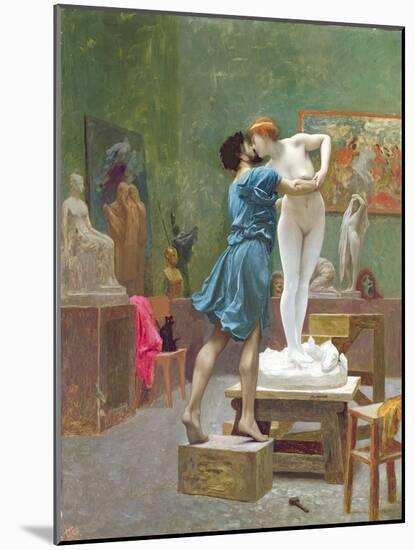 Pygmalion and Galatea (Oil on Canvas)-Jean Leon Gerome-Mounted Giclee Print