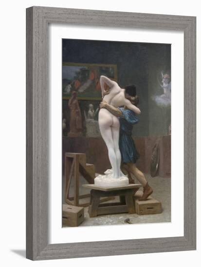 Pygmalion and Galatea-Jean Leon Gerome-Framed Art Print