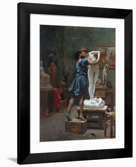 Pygmalion Et Galatee-Jean Leon Gerome-Framed Premium Giclee Print