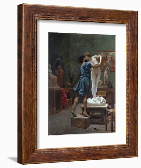 Pygmalion Et Galatee-Jean Leon Gerome-Framed Premium Giclee Print