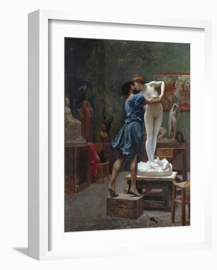 Pygmalion Et Galatee-Jean Leon Gerome-Framed Giclee Print