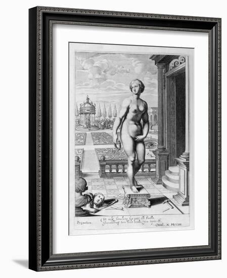 Pygmalion Is Enamoured with a Statue He Has Made, 1655-Michel de Marolles-Framed Giclee Print