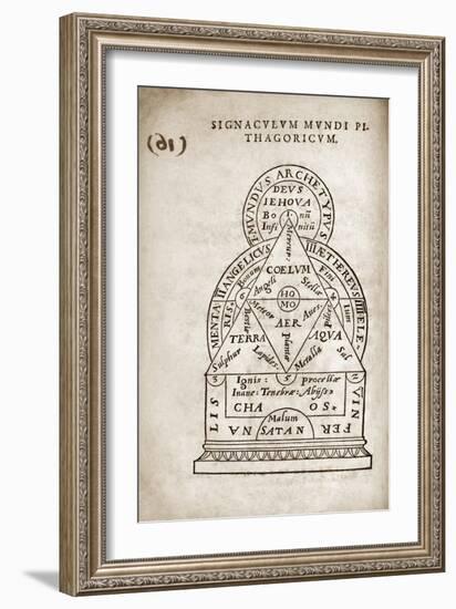 Pyhthagorean World View, 16th Century-Middle Temple Library-Framed Photographic Print