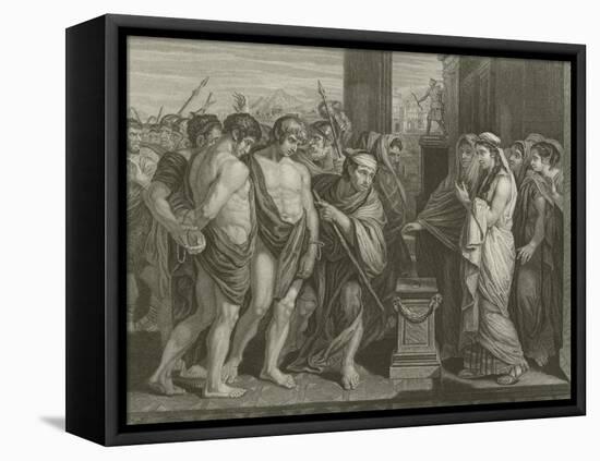 Pylades and Orestes-Benjamin West-Framed Premier Image Canvas
