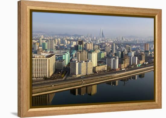 Pyongyang and the River Taedong, Pyongyang, Democratic People's Republic of Korea (DPRK), N. Korea-Gavin Hellier-Framed Premier Image Canvas