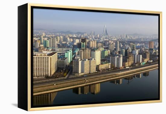 Pyongyang and the River Taedong, Pyongyang, Democratic People's Republic of Korea (DPRK), N. Korea-Gavin Hellier-Framed Premier Image Canvas