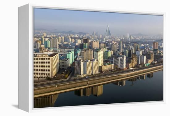 Pyongyang and the River Taedong, Pyongyang, Democratic People's Republic of Korea (DPRK), N. Korea-Gavin Hellier-Framed Premier Image Canvas