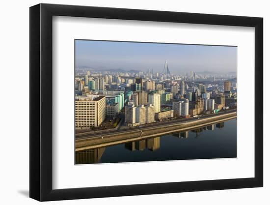 Pyongyang and the River Taedong, Pyongyang, Democratic People's Republic of Korea (DPRK), N. Korea-Gavin Hellier-Framed Photographic Print