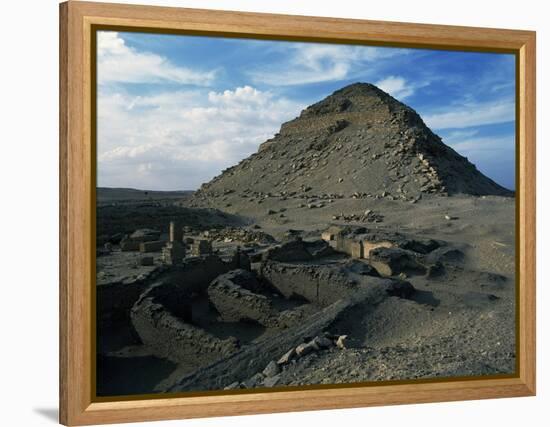 Pyramid and Mortuary Temple of Neferirkare, Abusir, Old Kingdom, Dynasty V-null-Framed Premier Image Canvas