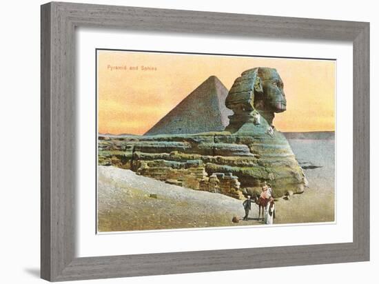 Pyramid and Sphinx, Egypt-null-Framed Premium Giclee Print