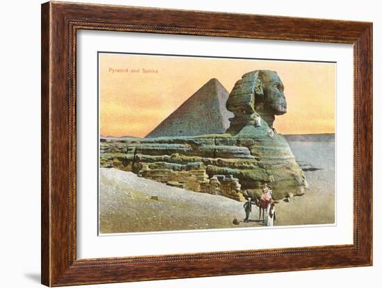 Pyramid and Sphinx, Egypt-null-Framed Premium Giclee Print