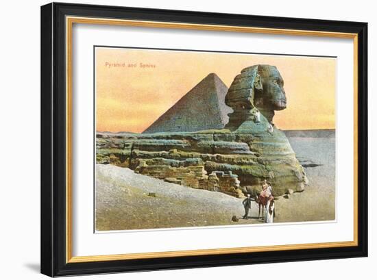 Pyramid and Sphinx, Egypt-null-Framed Premium Giclee Print