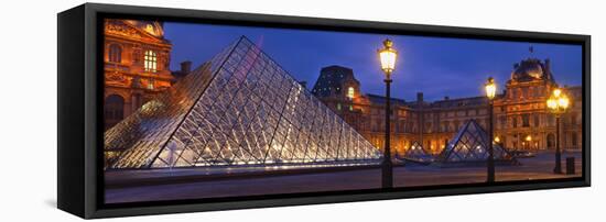 Pyramid at a Museum, Louvre Pyramid, Musee Du Louvre, Paris, France-null-Framed Premier Image Canvas