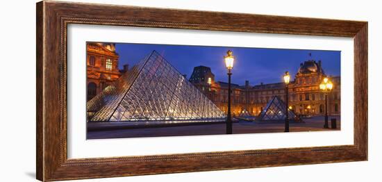 Pyramid at a Museum, Louvre Pyramid, Musee Du Louvre, Paris, France-null-Framed Photographic Print