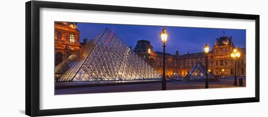 Pyramid at a Museum, Louvre Pyramid, Musee Du Louvre, Paris, France-null-Framed Photographic Print