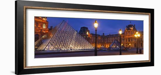 Pyramid at a Museum, Louvre Pyramid, Musee Du Louvre, Paris, France-null-Framed Photographic Print