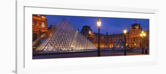 Pyramid at a Museum, Louvre Pyramid, Musee Du Louvre, Paris, France-null-Framed Photographic Print