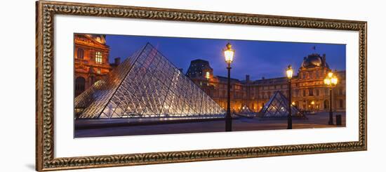 Pyramid at a Museum, Louvre Pyramid, Musee Du Louvre, Paris, France-null-Framed Photographic Print